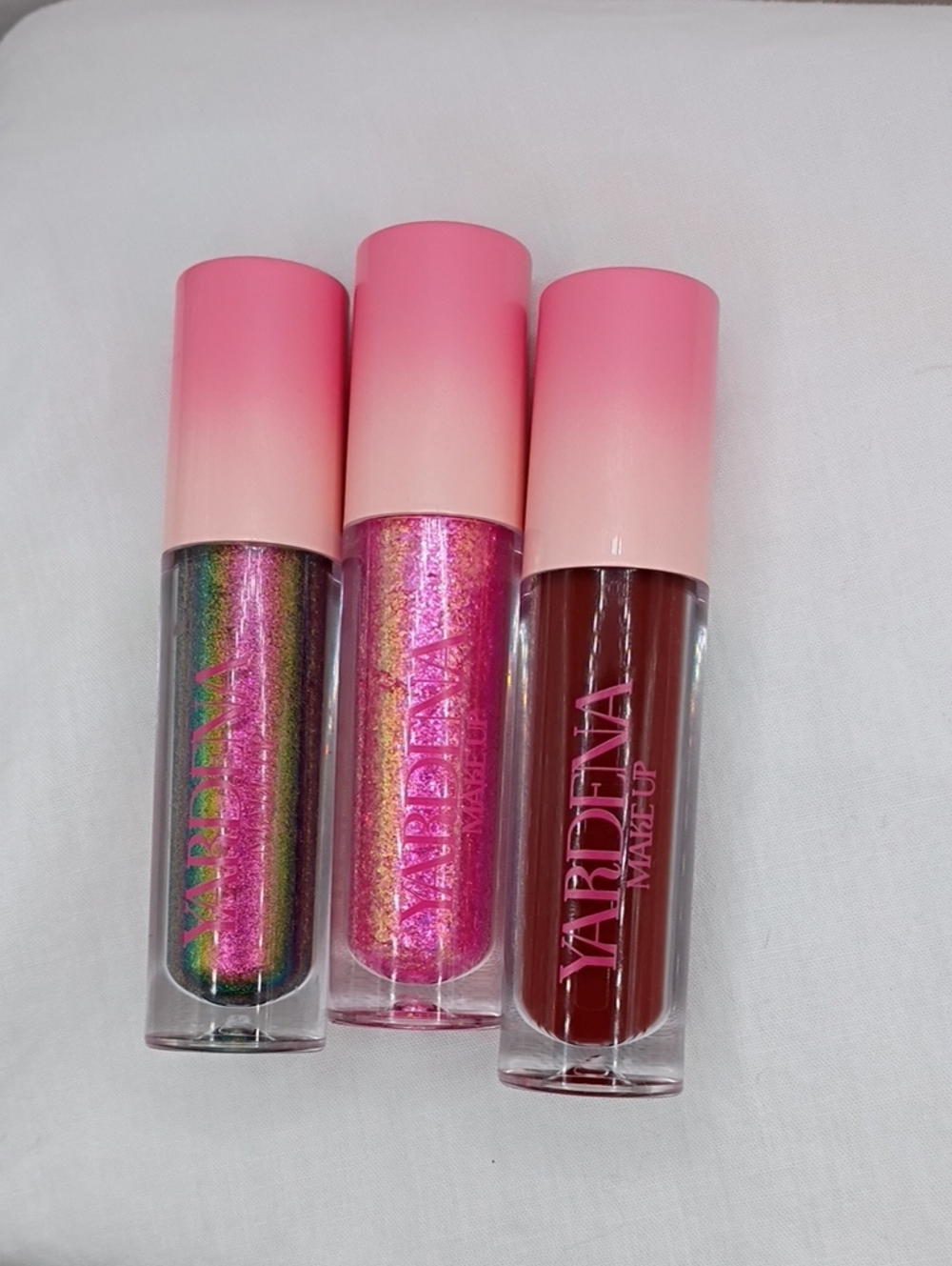 Yardena Makeup Pink Liquid Lip Gloss Trio - Shimmer